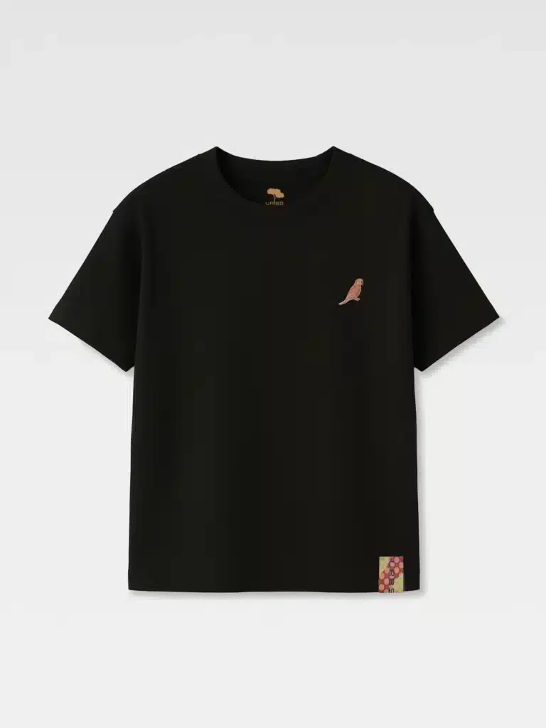 T-Shirt Spilla Parrocchetto nera